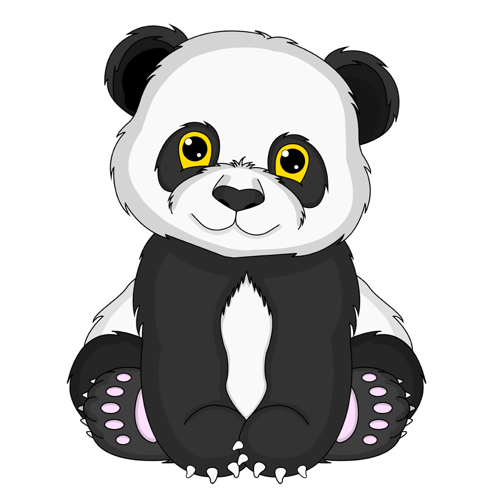 Petite panda whimsical creature art by Scary Sweet