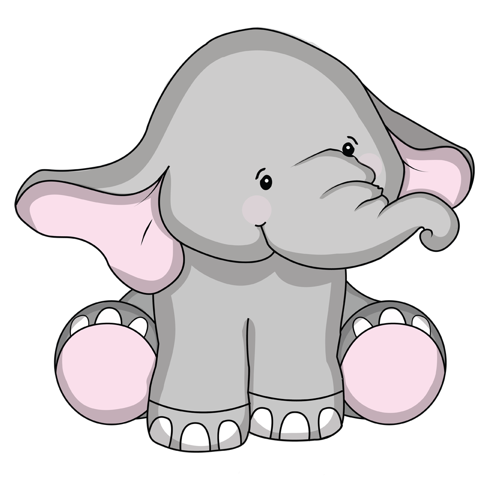 Pretty pachyderm whimsical creature art by Scary Sweet