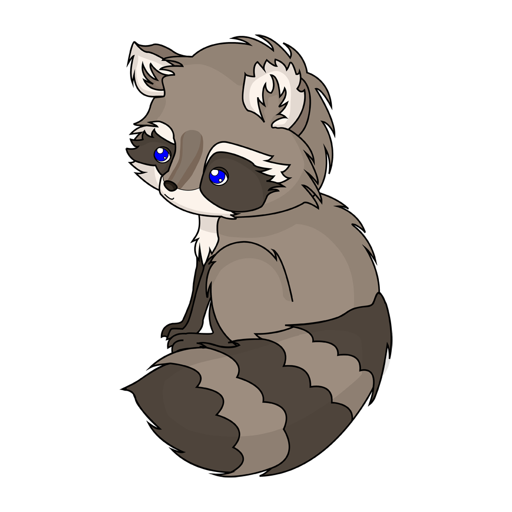 Rocky raccoon whimsical creature art by Scary Sweet